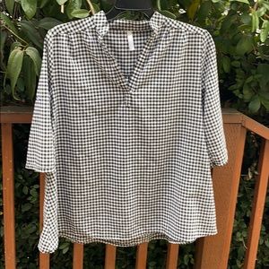 Black and white checkered shirt